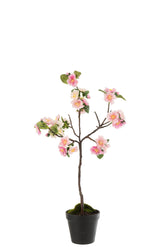 Blütenbaum Plastik Rosa/Braun Klein